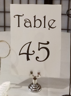 Table Number Stand Short 274x367